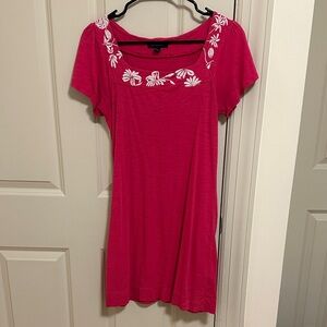 Banana Republic Pink Embroidered Sundress